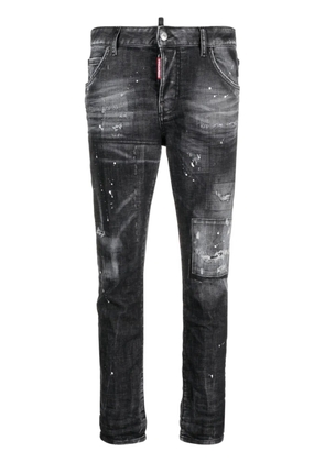 DSQUARED2 low-rise distressed skinny jeans - Black