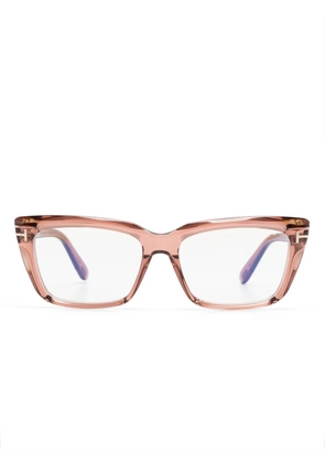 TOM FORD Eyewear transparent rectangular-frame glasses - Pink