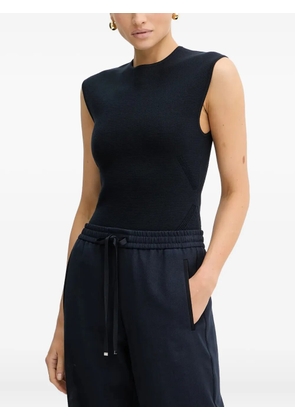 BOSS zip-fastening sleeveless blouse - Blue