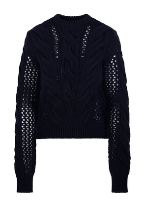 Sportmax cable-knit crew-neck sweater - Black