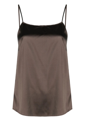 Peserico satin-weave tank top - Brown