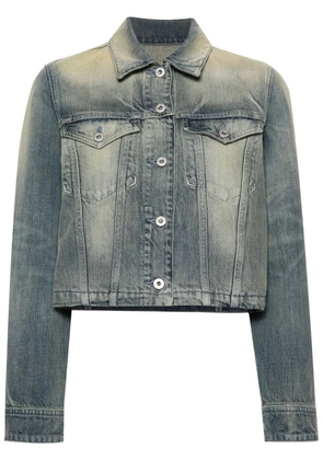 Kenzo logo-embroidery denim jacket - Blue