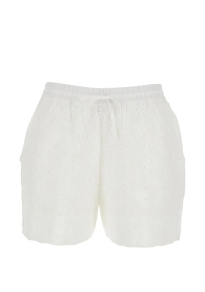 PINKO Liz broderie-anglaise drawstring shorts - White