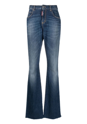 DSQUARED2 logo-patch flared jeans - Blue