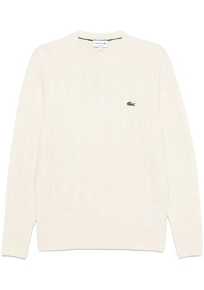 Lacoste cable-knit sweater - Neutrals
