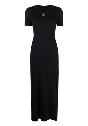 Marine Serre crescent moon-print T-shirt dress - Black