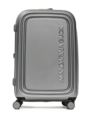 Mandarina Duck embossed logo suitcase - Silver