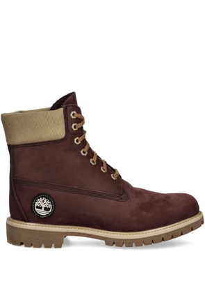 Timberland lace-up logo-patch boots - Brown