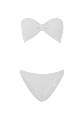 Hunza G Jean textured bikini set - White
