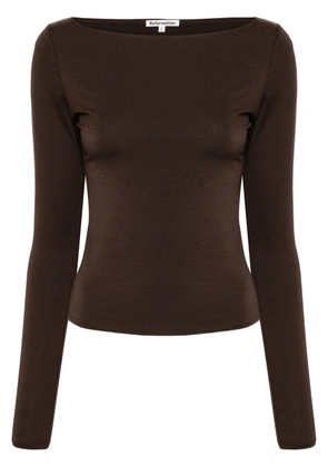 Reformation Wiley boat-neck top - Brown