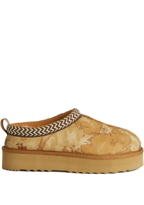 ALVIERO MARTINI 1° CLASSE Geo print platform mules - Neutrals