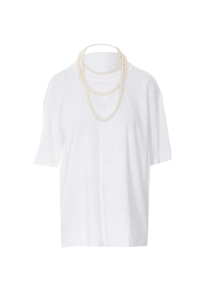 Eleh pearl-necklace T-shirt - White