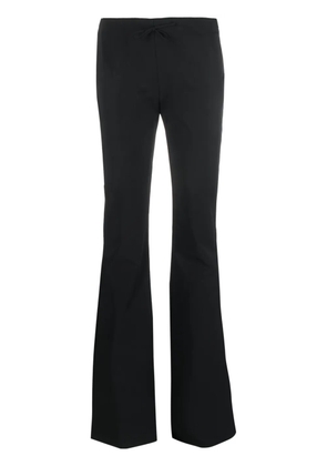 Blumarine flared bow-detail trousers - Black