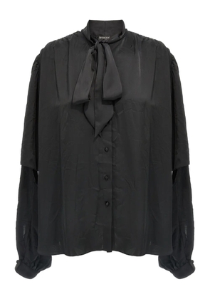 Balenciaga bow-tie blouse - Black