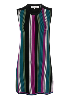 DVF Diane von Furstenberg Meta striped minidress - Black