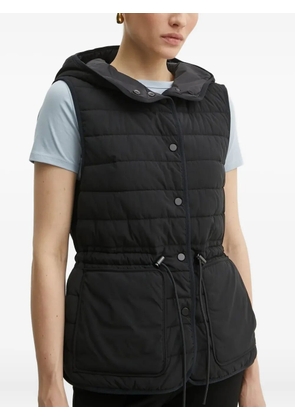 BOSS quilted hooded vest - Black
