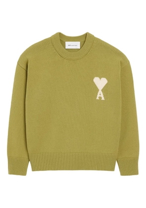 AMI Paris Ami De Coeur logo-detail sweater - Green