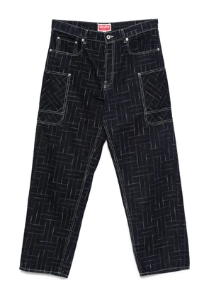 Kenzo geometric-pattern jeans - Blue