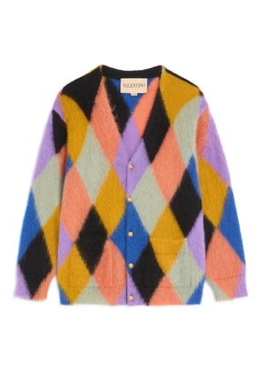 Valentino Garavani Rhombelle-pattern button-up cardigan - Black