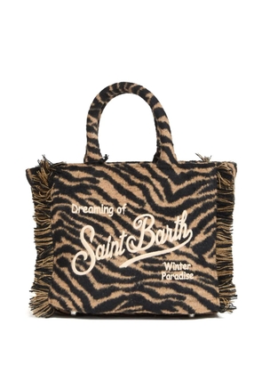 MC2 Saint Barth zebra fringe vanity satchel - Black
