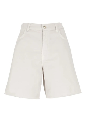 Fay frayed five-pocket shorts - Neutrals