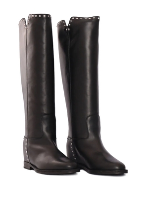 Via Roma 15 studded riding boots - Black