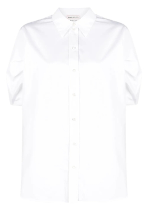Alexander McQueen puff-sleeve cotton shirt - White