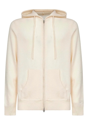 MC2 Saint Barth drawstring kangaroo-pocket zip hoodie - Neutrals