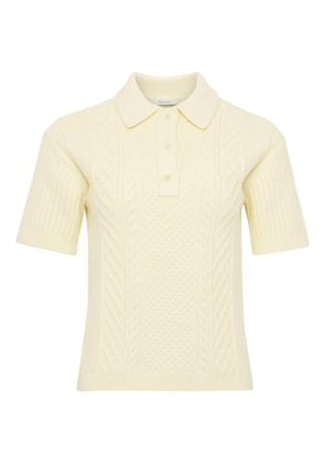 JW Anderson cable-knit polo top - Neutrals