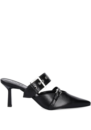 HUGO 70mm buckled leather mules - Black