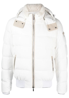 Moorer hooded padded jacket - White
