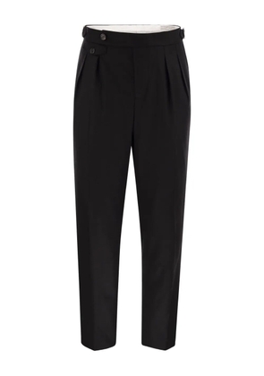 Brunello Cucinelli double-darts trousers - Black
