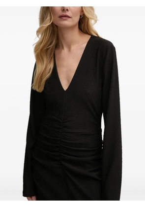 Gestuz v-neck ruched dress - Black