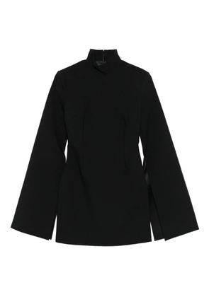 Solace London funnel-neck wide-sleeve mini dress - Black