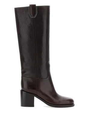 Brunello Cucinelli leather knee-high boots - Brown