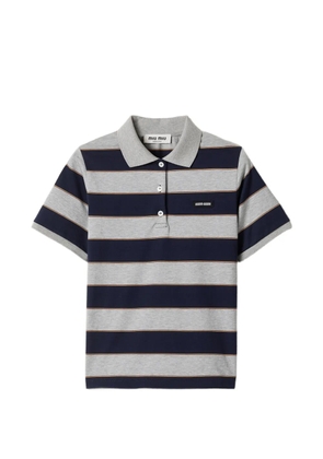 Miu Miu striped polo shirt - Blue