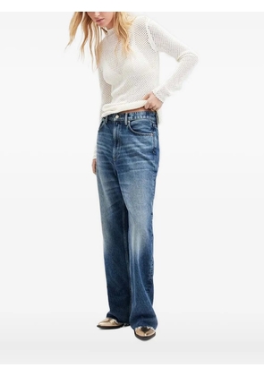 AllSaints mock-neck fishnet knitwear - White