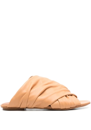 Forte Forte leather slides - Brown
