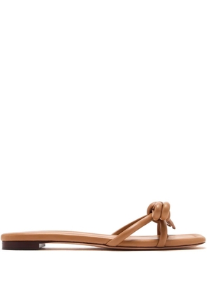Loeffler Randall Hadley knotted-detail leather sandals - Brown