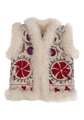 ZAZI VINTAGE embroidered-pattern vest - Neutrals