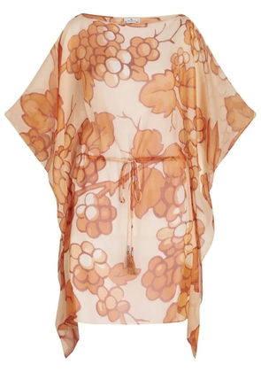 ETRO Berry-print kaftan dress - Orange