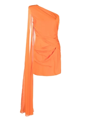 Roland Mouret one-shoulder draped-detail dress - Orange
