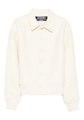 Jacquemus felt wool bomber jacket - White