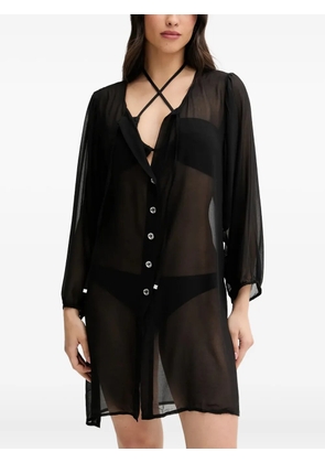 Michael Michael Kors button tunic cover-up - Black