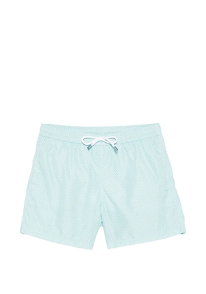 Fedeli drawstring patterned swim shorts - Blue