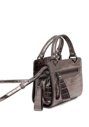 Armani Exchange zip-fastening animal-effect tote bag - Grey