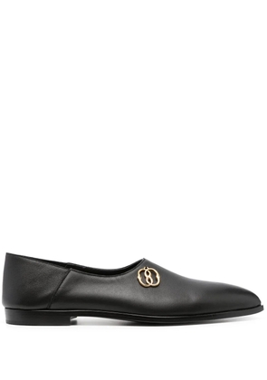 Bally pointed-toe leather loafers - Black