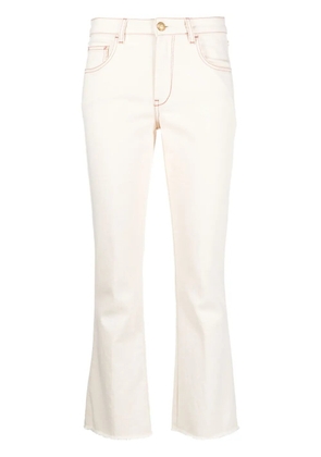 Fay mid-rise slight-flared cropped jeans - Neutrals