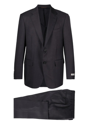 Canali logo-patch suit - Blue