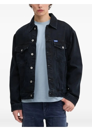HUGO logo-plaque denim jacket - Black